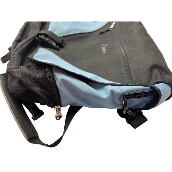 L.L. Bean Blue & Black Messenger Backpack With Multiple Compartments & Adjustabl